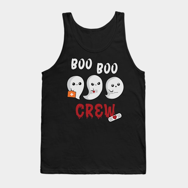 Boo Boo Crew Funny Nurse Halloween Ghost Tank Top by Fabvity